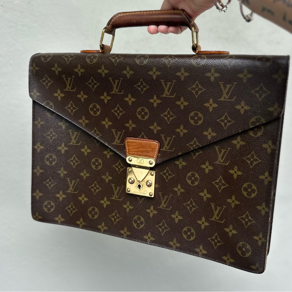 Vintage Louis Vuitton Monogram Canvas Porte-Documents Voyage Briefcase SOLD